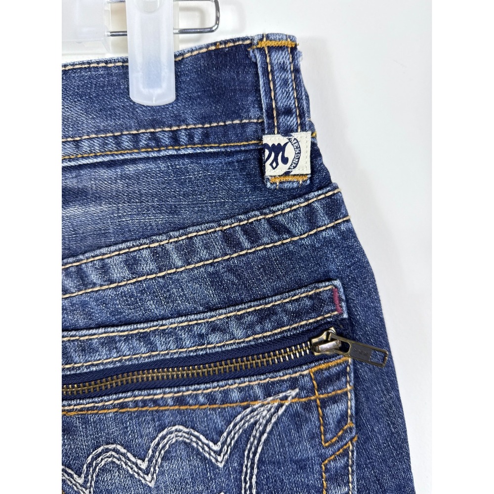 Mek DNM Ulan-Bator Straight‎ Leg Jeans Distressed Blue Denim Women Size 30x26 - Picture 6 of 9